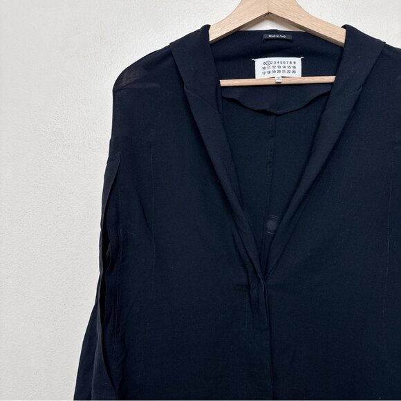 Maison Martin Margiela EUR 38 Shawl Collar Lagenlook Black Vest - Picture 6 of 14